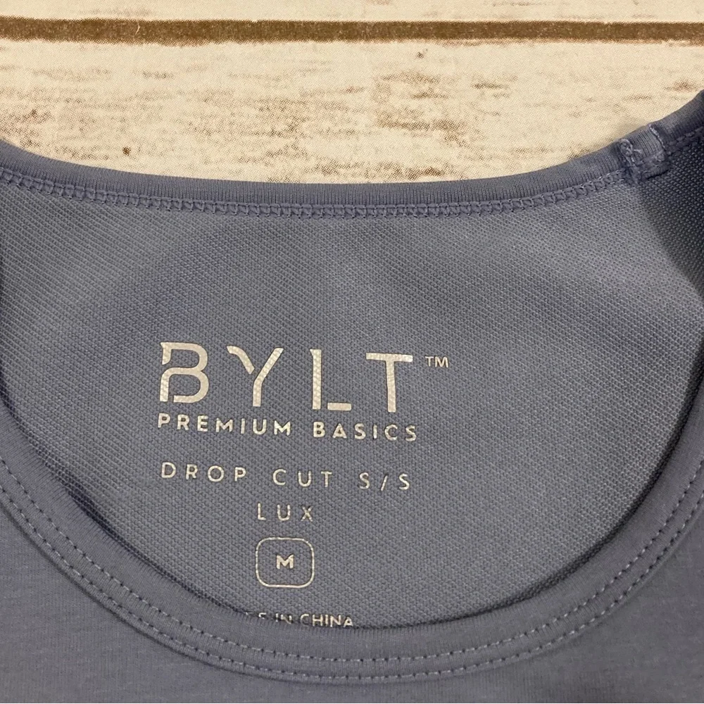 BYLT Basics Drop-Cut Lux Shirt Blue Medium